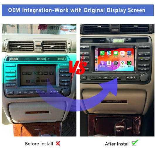 Toyota Crown JZS 171/175 Original Head units Wireless Apple CarPlay & Android Auto Integration for Car
