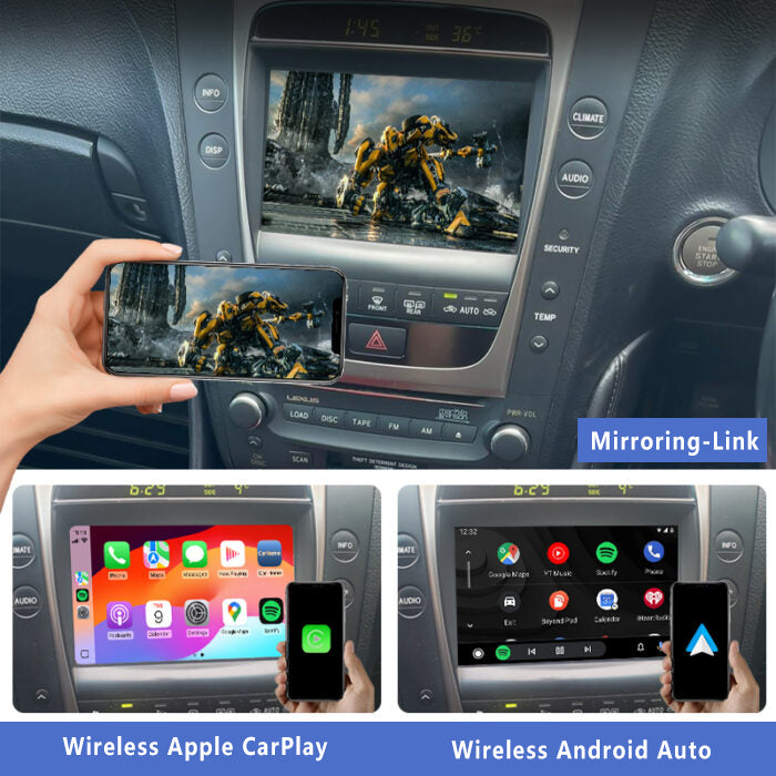 2004-2019 Lexus GS300 GS350 GS430 GS450H GS460 URS190 GRS191 GWS191 GRS196 OEM Head Units Wireless Apple CarPlay & Android Auto Integration Kits