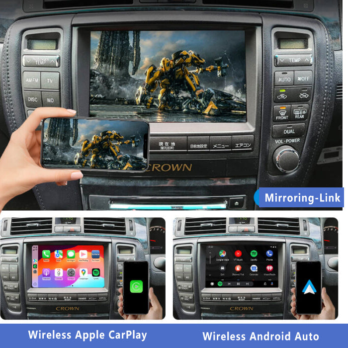 2004-2006 Toyota Crown GRS180/GRS181/GRS182 Royal Saloon Wireless Apple CarPlay & Android Auto Integration for Car