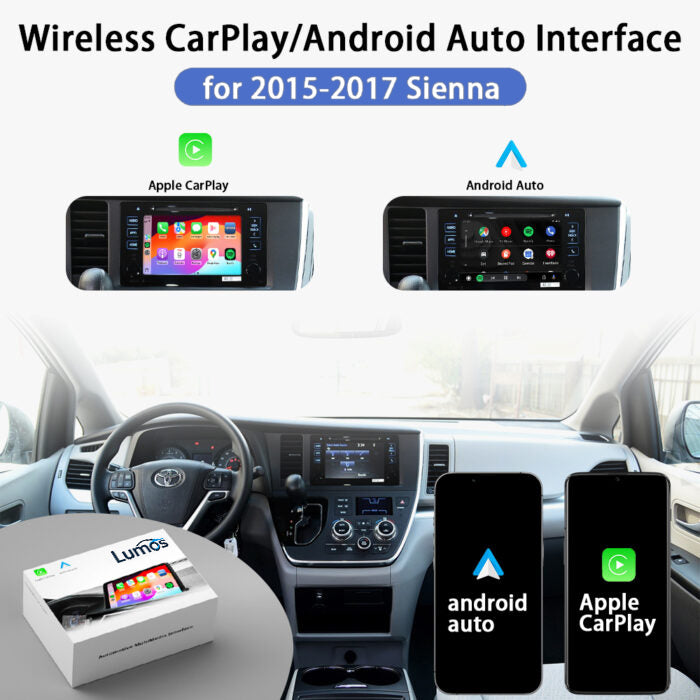 2015-2017 Toyota Sienna Original Head Units Wireless Apple CarPlay Android Auto Integration for Car