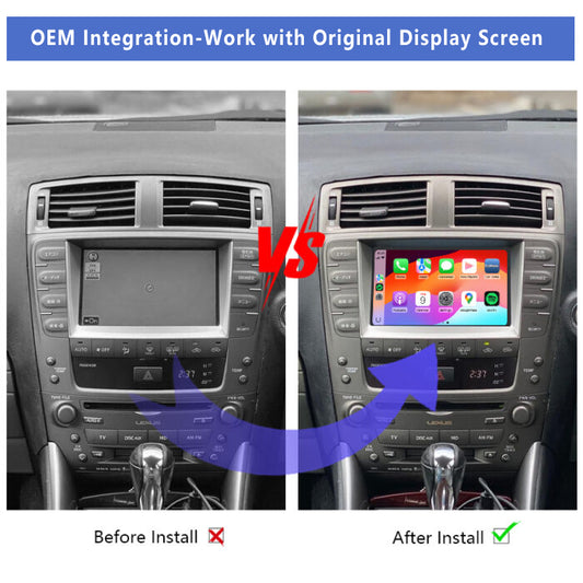 2005-2014 Lexus IS/ISF/JDM IS250 IS300 IS350 ISF OEM Wireless Apple CarPlay & Android Auto Integration Kits