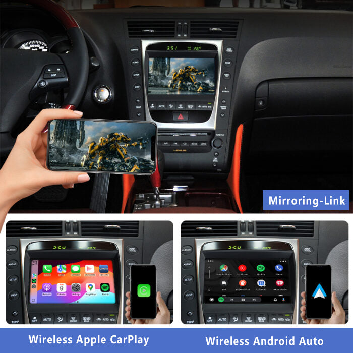 2005-2012 Lexus GS 300 430 460 OEM Head Units Wireless Apple CarPlay & Android Auto Module Integration Kits