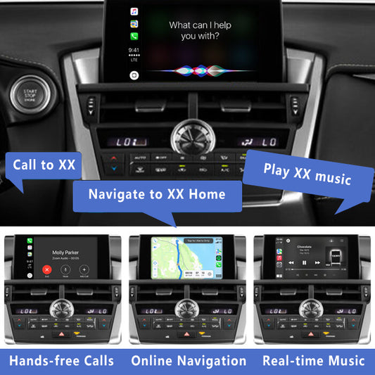 2014-2020 Lexus ES/NX/RX/UX with knob controls OEM Head Units Wireless Apple CarPlay & Android Auto Integration Kits