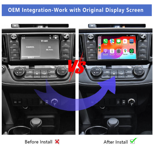 2014-2018 Toyota RAV4 Original Head Units Wireless Apple CarPlay Android Auto Integration for Car