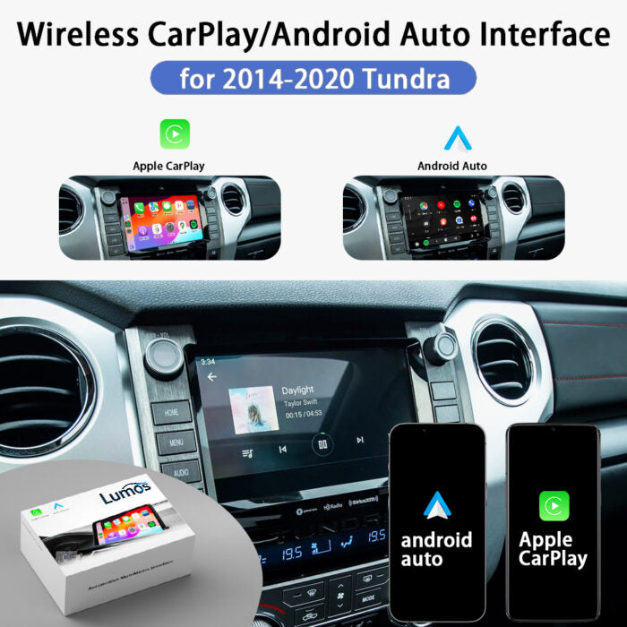 2014-2020 Toyota Tundra OEM Wireless Apple CarPlay Android Auto Integration for Car