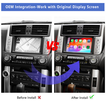 2009-2013 Toyota Landcruiser Prado GXL/VX /Kakadu LC150 OEM Head Units Apple CarPlay & Android Auto Integration Kits