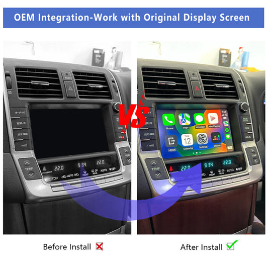2008-2012 Crown Majesta URS206 wireless Apple CarPlay & Android Auto Integration for Car