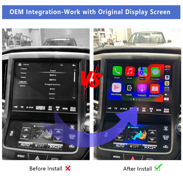 2013-2018 Toyota Crown S210 GRS210 GRS211 GRS214 ARS210 AWS210 AWS211 Wireless Apple CarPlay Android Auto Integration for Car