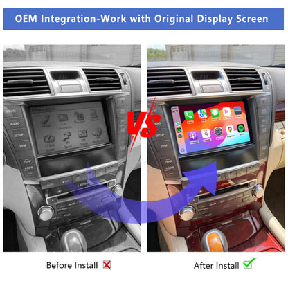 2006-2012 Lexus LS LS460 LS600 OEM Head Units upgrade Wireless Apple CarPlay & Android Auto Module Integration Kits