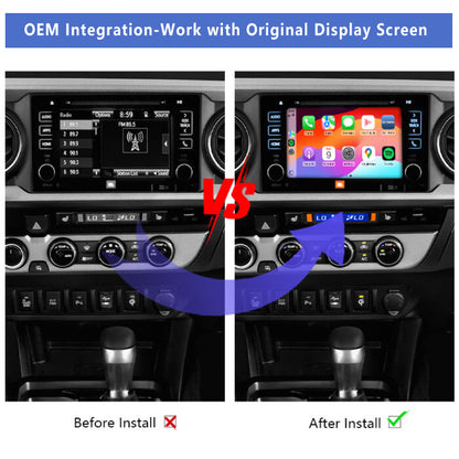 2017-2019 Toyota Tacoma Review Original Head Units Wireless Apple CarPlay and Android Auto Integration for Car
