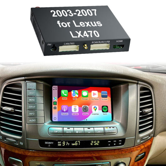 2003-2007 Lexus LX470 OEM Head Unit Wireless Apple CarPlay & Android Auto Integration Kits