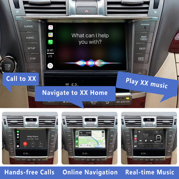 2006-2012 Lexus LS LS460 LS600 OEM Head Units upgrade Wireless Apple CarPlay & Android Auto Module Integration Kits