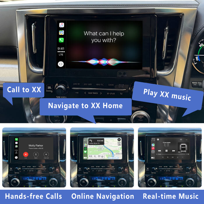 2008-2023 Toyota Alphard Vellfire Wireless Apple CarPlay Android Auto Integration for Car