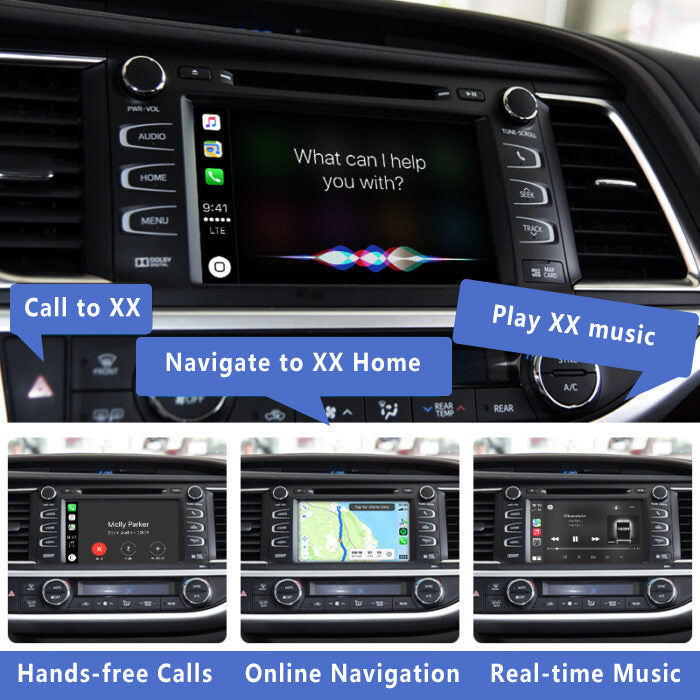 2015-2019 Toyota Kluger Original Head Units Wireless Apple CarPlay Android Auto Integration for Car