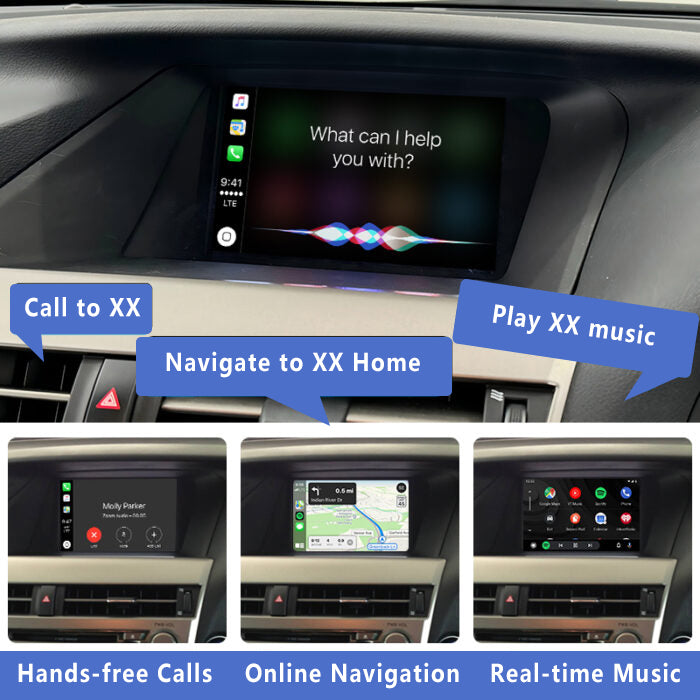 2012-2018 Lexus RX RX270 RX300 RX350 RX450H OEM Wireless Apple CarPlay & Android Auto Integration Module Kits.