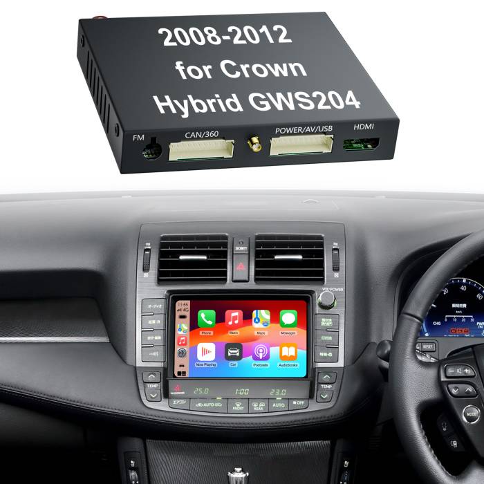 2008-2012 Toyota Crown Hybrid GWS204 OEM Head Units Wireless Apple CarPlay Android Auto Integration for Car