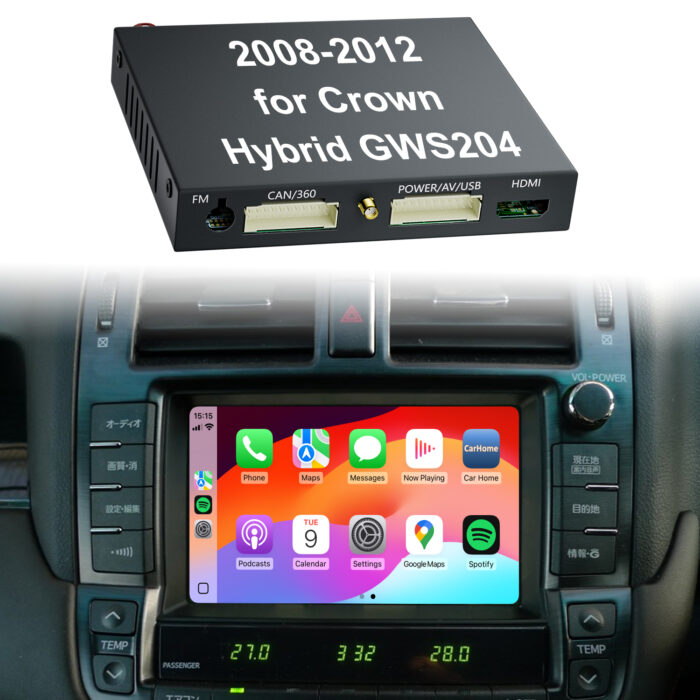 2008-2012 Toyota Crown Hybrid GWS204 OEM Head Units wireless Apple CarPlay & Android Auto Integration for Car