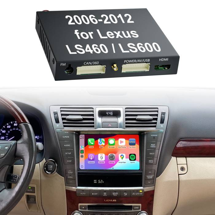 2006-2012 Lexus LS LS430 LS460 LS600 OEM Head Units Wireless Apple CarPlay & Android Auto Integration for Car