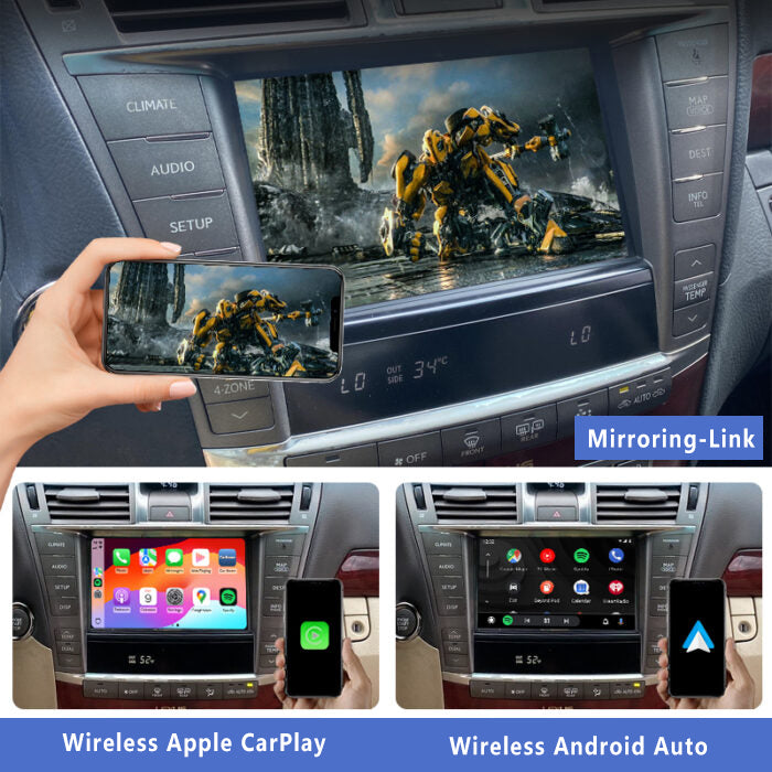 2006-2012 Lexus LS LS460 LS600 OEM Head Units upgrade Wireless Apple CarPlay & Android Auto Module Integration Kits