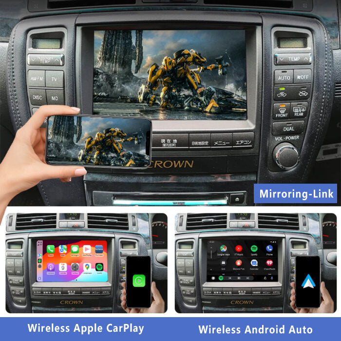 Toyota Crown UZS168 GRS180 GRS181 GRS182 Royal Saloon Wireless Apple CarPlay & Android Auto Integration for Car