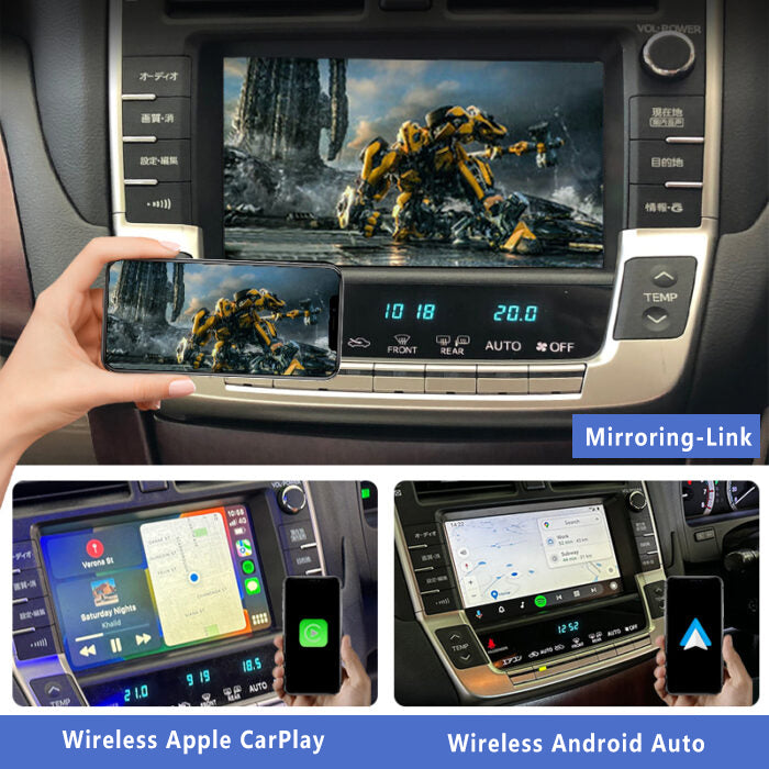 2008-2012 Crown Majesta URS206 wireless Apple CarPlay & Android Auto Integration for Car