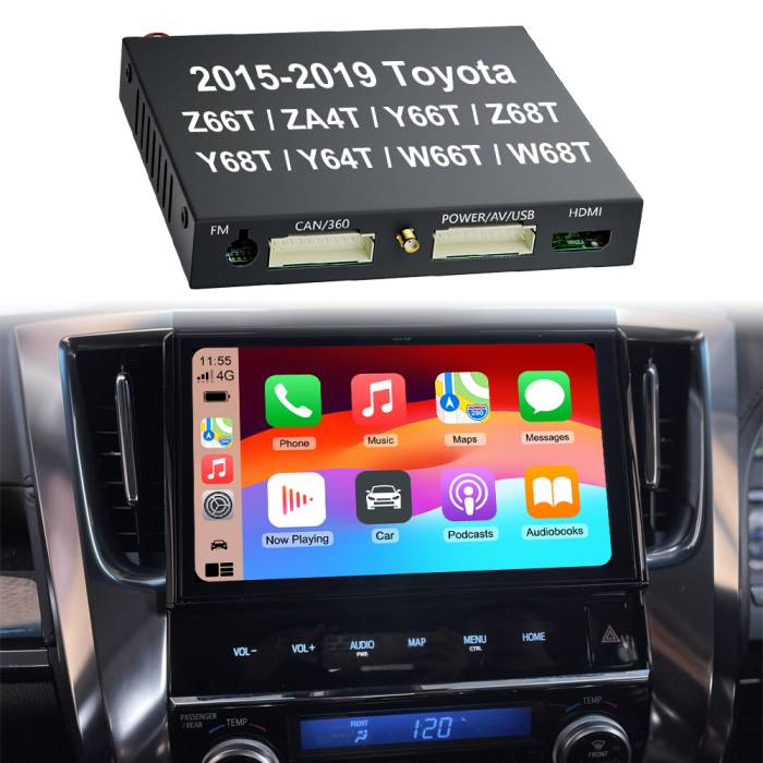 Toyota Z66T/ZA4T/Y66T/Z68T /Y68T/Y64T/W66T/W68T OEM Head Units Wireless Apple CarPlay & Android Auto Integration for Car