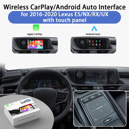 2016-2020 Lexus ES/NX/RX/UX with touch panel OEM Head Units Wireless Apple CarPlay & Android Auto Integration Kits