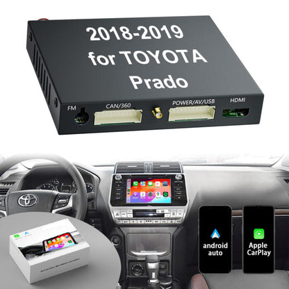 2018-2019 Toyota Prado Original Head Units Wireless Apple CarPlay and Android Auto Integration for Car