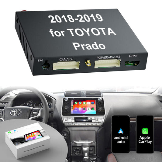 2018-2019 Toyota Prado Original Head Units Wireless Apple CarPlay and Android Auto Integration for Car