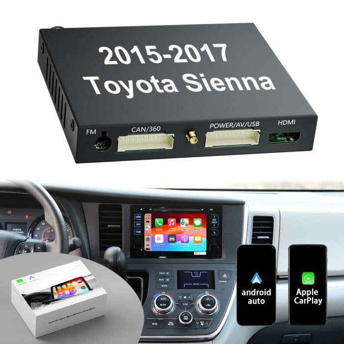 2015-2017 Toyota Sienna Original Head Units Wireless Apple CarPlay Android Auto Integration for Car