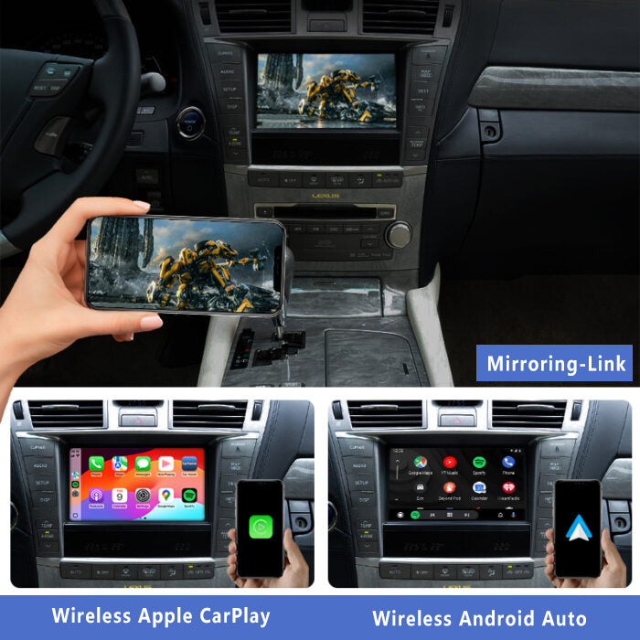 2006-2012 Lexus LS LS430 LS460 LS600 OEM Head Units Wireless Apple CarPlay & Android Auto Integration for Car