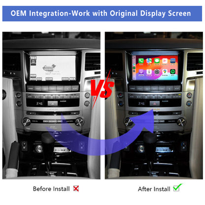 2006-2015 Lexus LX570 OEM Head Units wireless Apple CarPlay & Android Auto integration Kits
