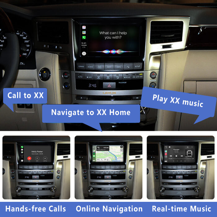 2006-2015 Lexus LX570 OEM Head Units wireless Apple CarPlay & Android Auto integration Kits