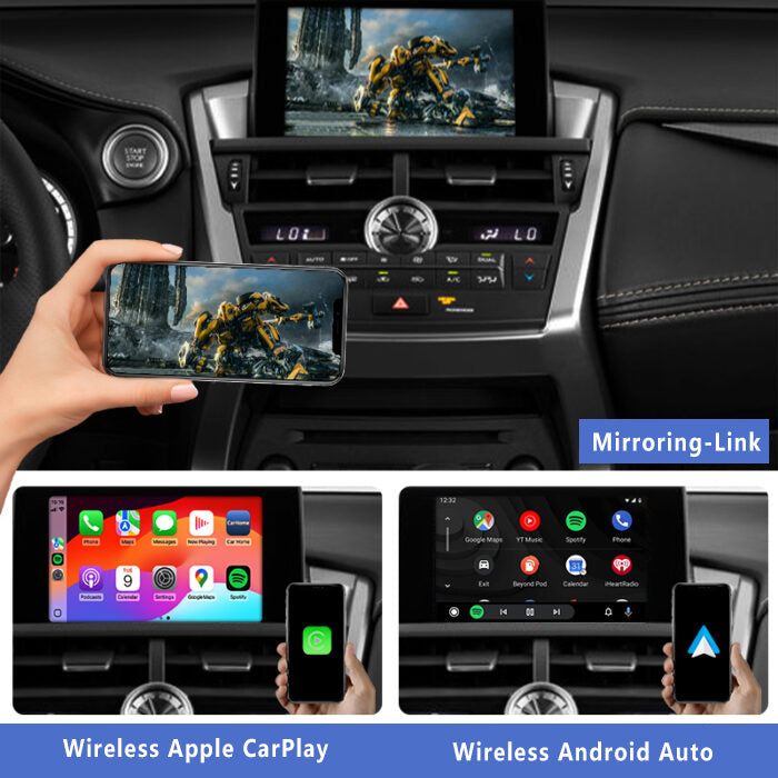 2014-2020 Lexus ES/NX/RX/UX with knob controls OEM Head Units Wireless Apple CarPlay & Android Auto Integration Kits