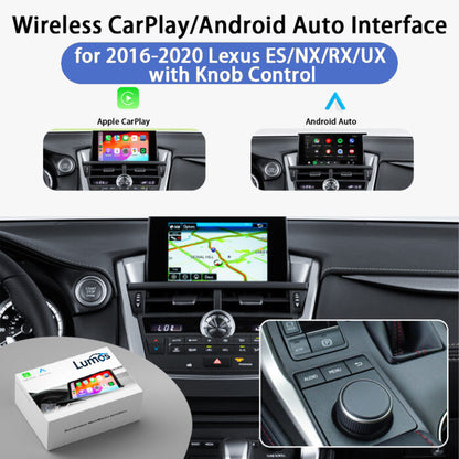 2014-2020 Lexus ES/NX/RX/UX with knob controls OEM Head Units Wireless Apple CarPlay & Android Auto Integration Kits