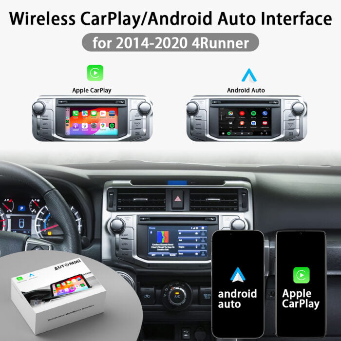 2014-2020 Toyota 4Runner OEM Wireless Apple CarPlay & Android Auto Integration for Car