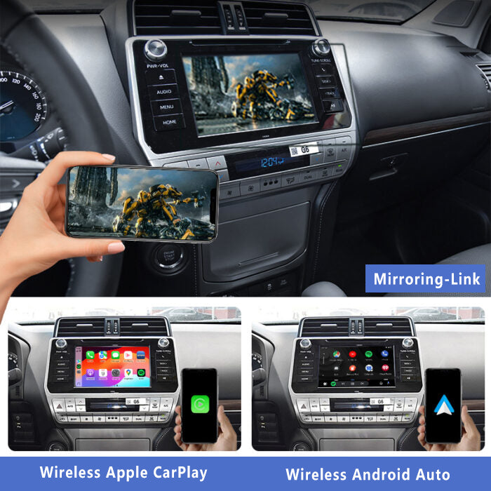 2018-2019 Toyota Prado Original Head Units Wireless Apple CarPlay and Android Auto Integration for Car